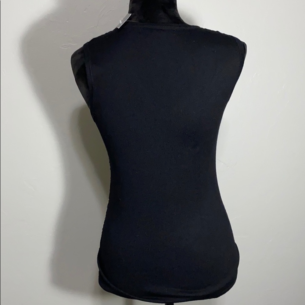 89TH & Madison black gold sequin sleeveless top NWT small - Picture 9 of 9